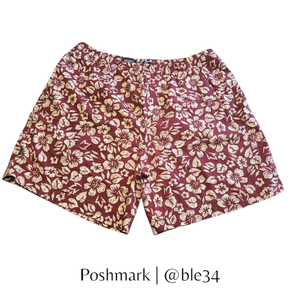 Vintage Polo Ralph Lauren Red & White Floral Swim Shorts